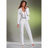 Waschbar: Business-Blazer, Business-Rock oder Business-Hose &bdquo;Blanche&ldquo; Strahlend wei&szlig;. Null Flusen. Knitterarm. Und waschbar.