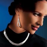 "Fl&uuml;ssiges Silber", Ohrstecker, Kette oder Armband Von den Zuni-Indianern handgefertigt. Aus massivem Sterling-Silber in &uuml;ber 100 Jahre alter Silberschmiede-Tradition.