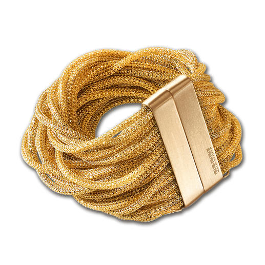 Nanni Meshketten-Armband Seltener als kostbarer Goldschmuck: Das Meshketten-Armband von Metallk&uuml;nstler Nanni, Milano.