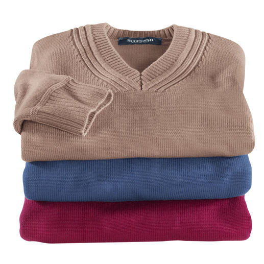 Italienischer Merino-Basic-Pullover Vielseitig. Klassisch. Aber gar nicht langweilig.
Feine Merinowolle. Aus Italien.