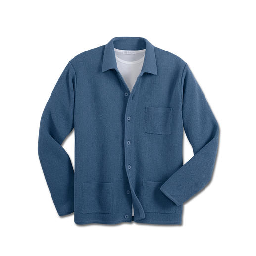 Alpaka-Strickjacke Mit seltenem Links/Links-Muster &ndash; wunderbar leicht, weich und vielseitig. Made in Ireland.