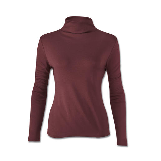 Seiden-Tencel&reg;-Shirt W&auml;rmt, ohne aufzutragen: Das perfekte Shirt unter schlanken Blazern und Jacken. Aus Seide, Tencel&reg; und Wolle.