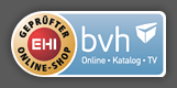 Zertifikat bvh/EHI Geprfter Online-Shop anzeigen Zertifikat bvh/EHI Geprfter Online-Shop anzeigen