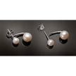 2-in-1 Ohrringe „schwebende Perle“