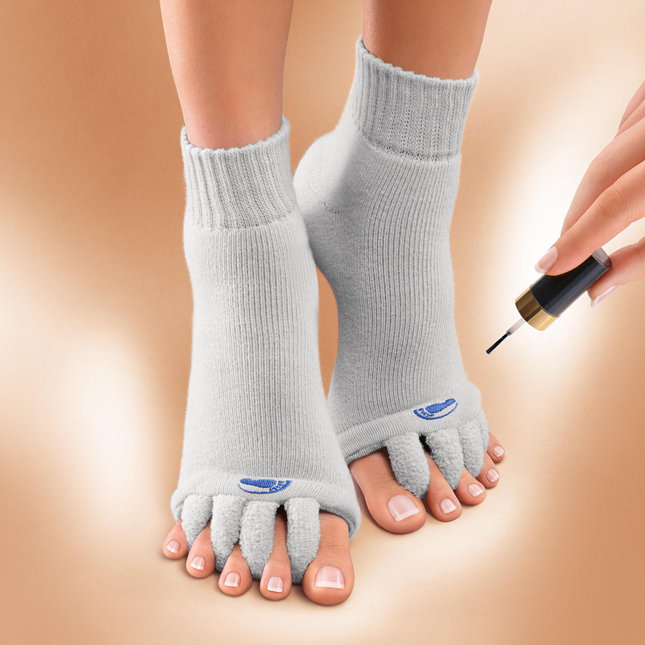 Zehenspreizer Wellness Socken Zehentrenner Pediküre Fuß Massage Spreader K5T6 