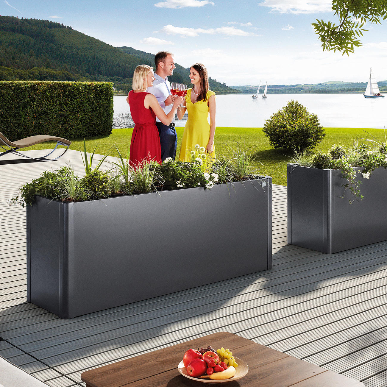 Biohort Hochbeet Klein 102 x 102 x 77 cm (B x T x H), DunkelgrauMetallic