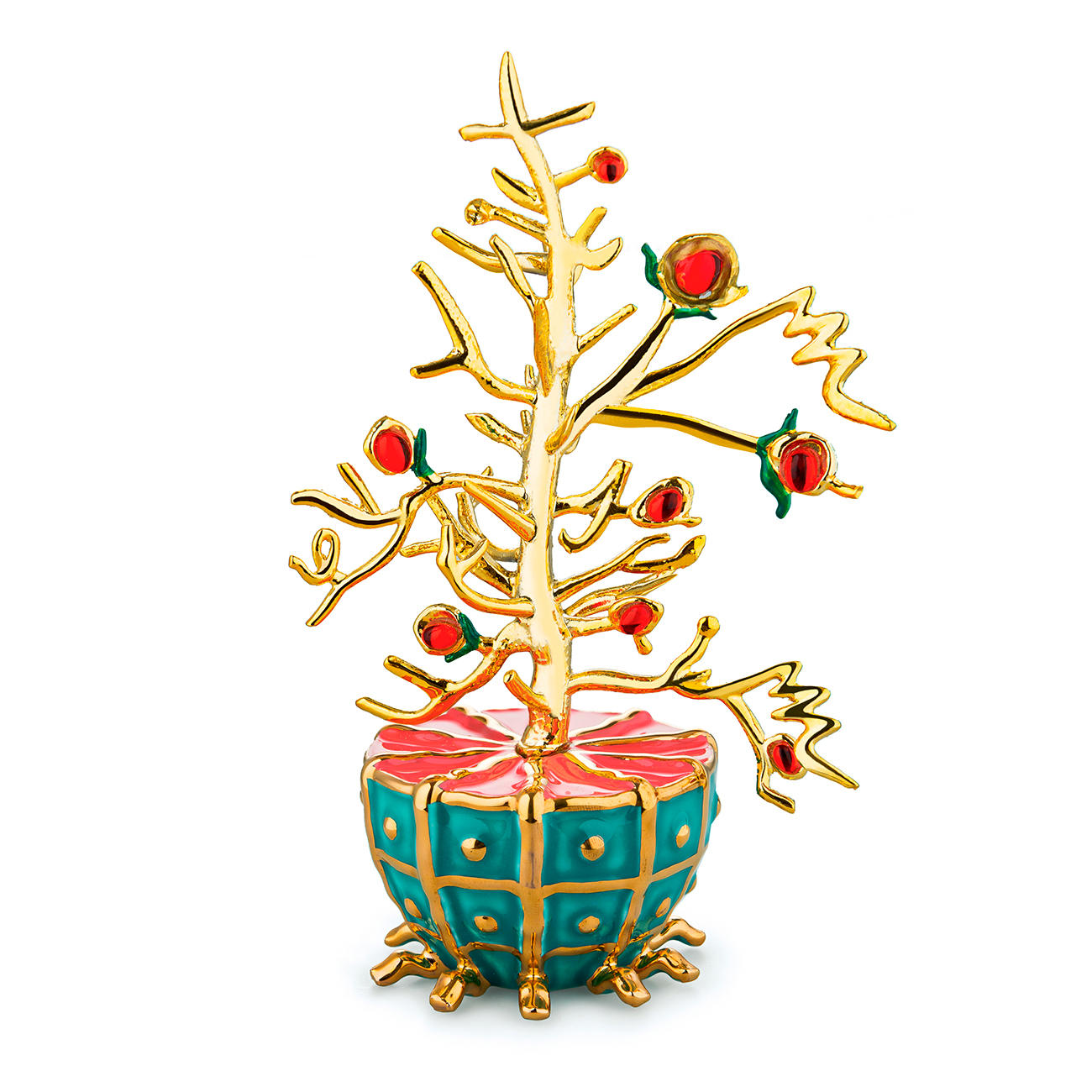Alessi Fleurs De JoriL\'Albero del Bene Figur, Lebensbaum,  Weihnachtsdekoration, 16 x 12 cm