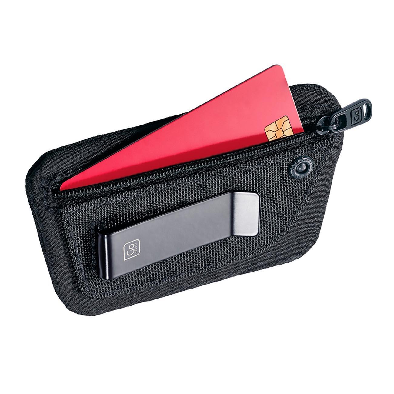 Minibörse Clippouchmit herausnehmbarer Geldklammer und RFID-Schutz