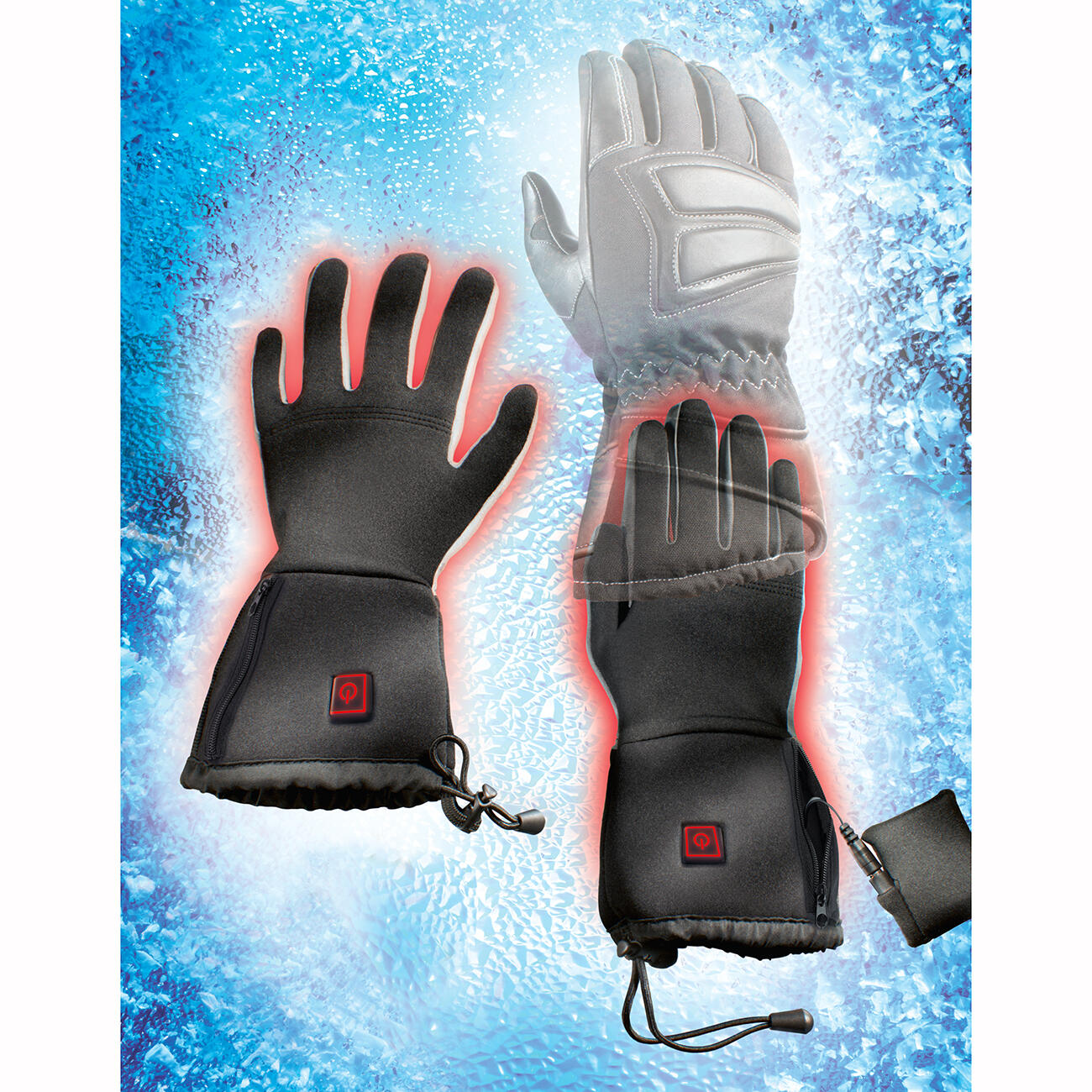Camping Jagd Beheizte Handschuhe Wasserdicht Touchscreen Heizung Thermo Handschuhe zu Winter Outdoor Klettern Radfahren Snowboarden Damen Elektrische Beheizbare Handschuhe mit Wiederaufladbare 
