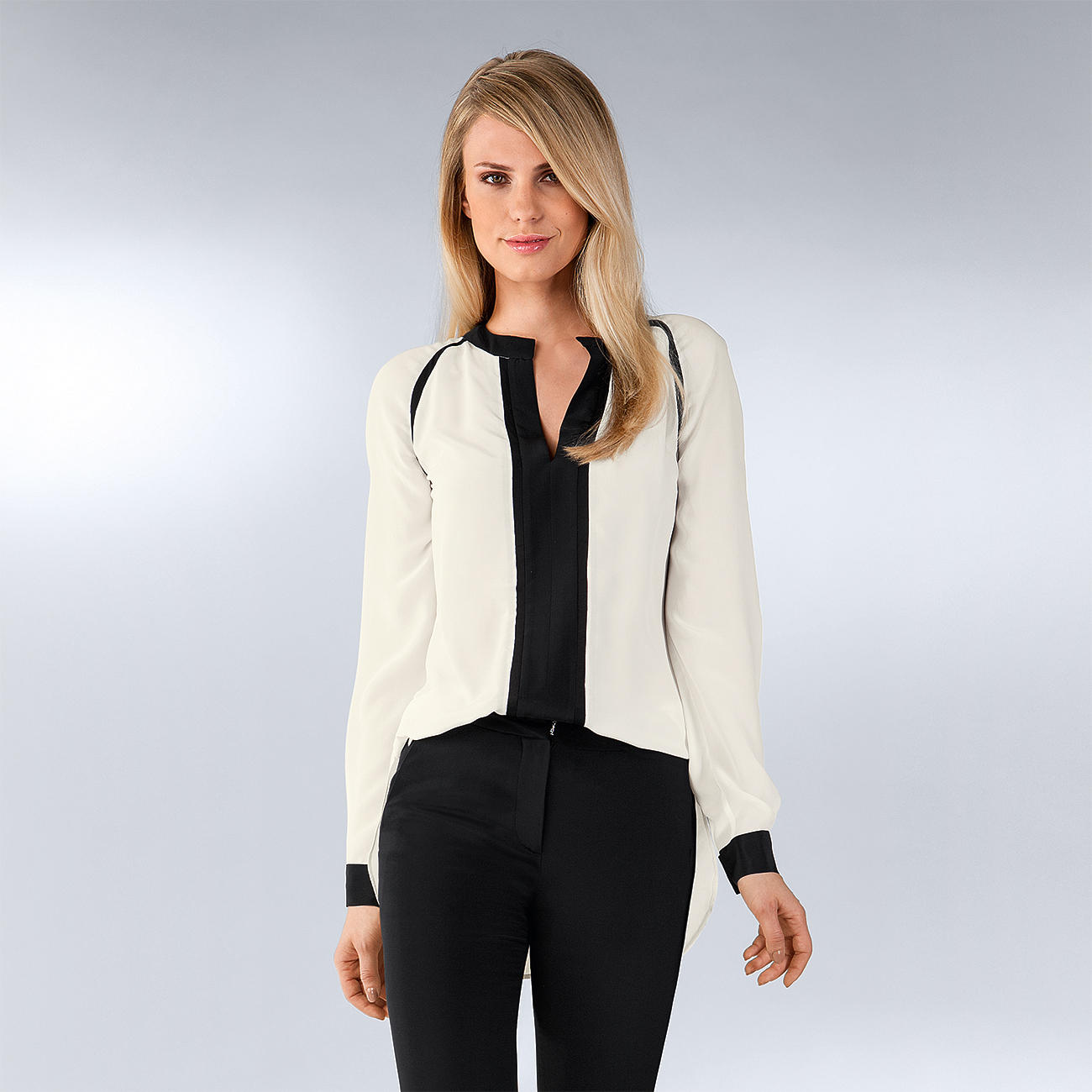 Get Comma Bluse Weiß Schwarz Pics