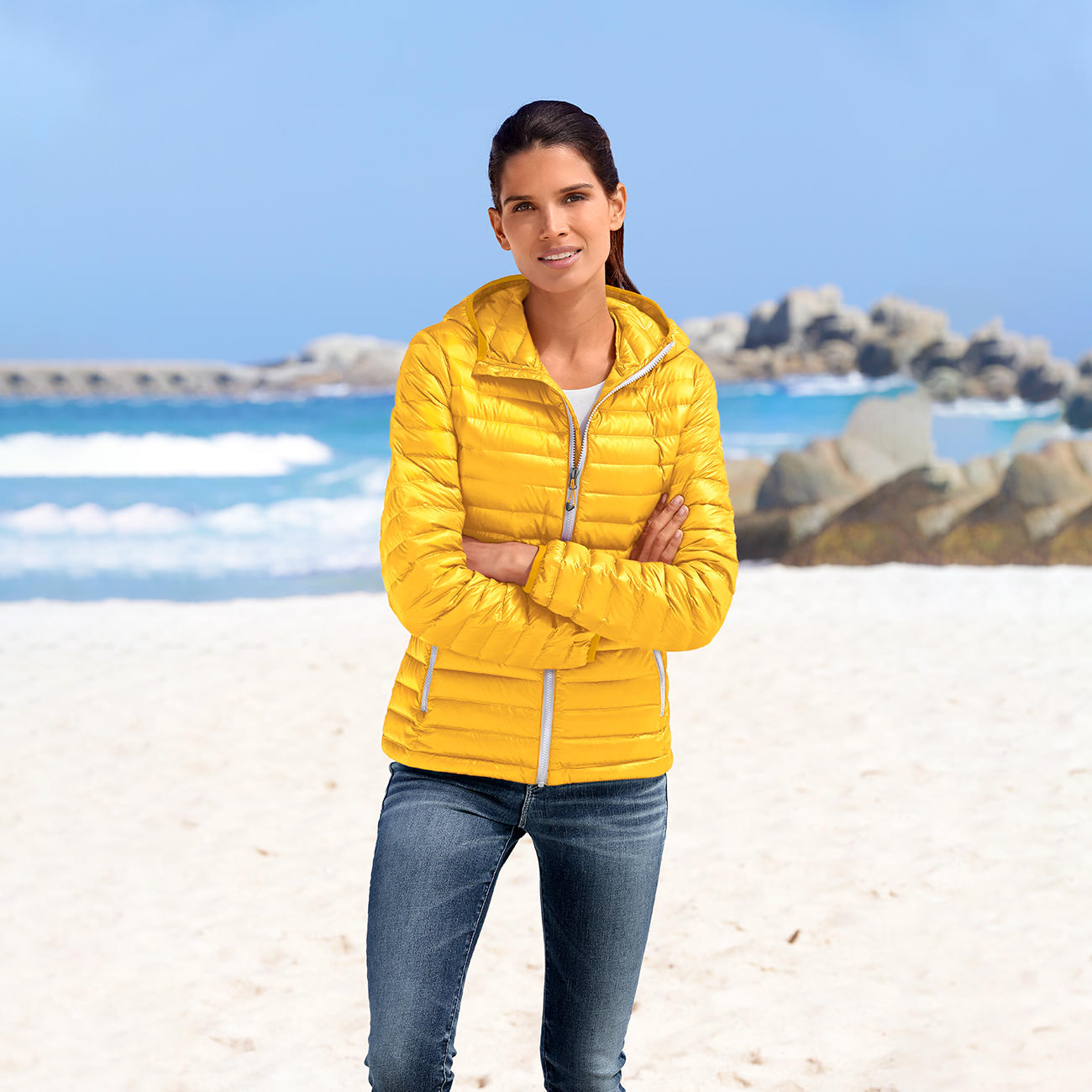 Daunen Leichte Steppjacke Damen Sommer Sommerdaunen-Steppjacke