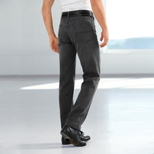 Grey-Denim-Jeans Mann trägt graue Denim-Jeans von hinten.