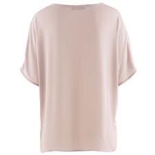 Greige Rückansicht einer blassen, luftigen Bluse