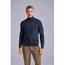 Rolli, Navy Ragman Feinstrick-Rolli in Dunkelblau, eng anliegend mit Rollkragen.
