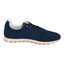 Navy Dunkelblauer Candice Cooper Ultralight-Sneaker von der Seite.