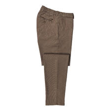 Oliv Olivfarbene Winter-Chino, seitliche Ansicht mit Reißverschluss.