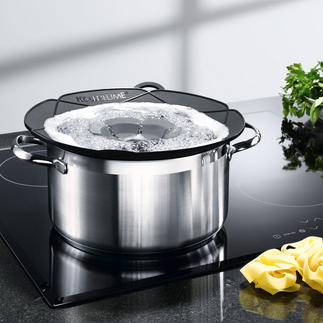 Kochblume® Geniale Idee schafft Überkochen ab. Ideal auch als Mikrowellen-Deckel, Pfannen-Spritzschutz & Dampfgar-Aufsatz.