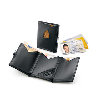 Exentri® RFID Smart Wallet Das Karten-Etui mit 2fach-Schnellzugriff. Ohne Öffnen, die beiden meist genutzten Karten direkt zur Hand.