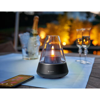 Soundlight Nordic Pro Warmer Flammenschein – von Lieblingsmusik untermalt. Aus einem coolen Design-­Objekt.