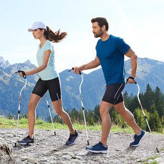 Ergocurve Walkingstöcke Laufstöcke neuester Generation: Unterstützten den natürlichen Bewegungsablauf beim Walken, Wandern, Gehen, Spazieren, ...