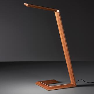 Design-Tischleuchte aus Holz Minimalistisches Design verbindet modernste Technik mit Handwerkskunst und edlem Naturholz.