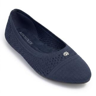 Navy Mesh Ballerina mit silberner Applikation.