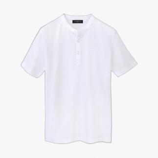 Weißes Junghans Piqué-Henley-Shirt, Größe 48.