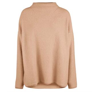 Beiger Turtleneck-Pullover aus Kaschmir mit lockerer Passform.