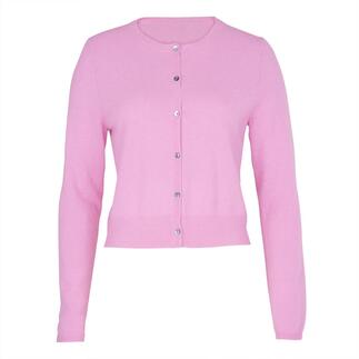 Rosa FTC Kurz-Cardigan mit Knöpfen in Vorderansicht