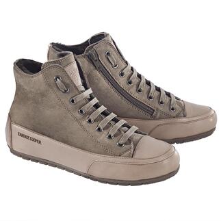 Schicke, grüne Winter-Sneaker von Candice Cooper mit hohem Schaft und Schnürung.