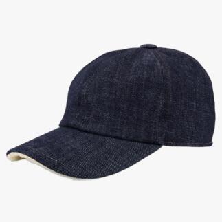 Dunkelblaue Denim-Kappe mit Teddy-Futter.