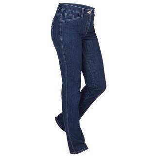 Blaue Jeans in Größe 18, seitlich präsentiert.