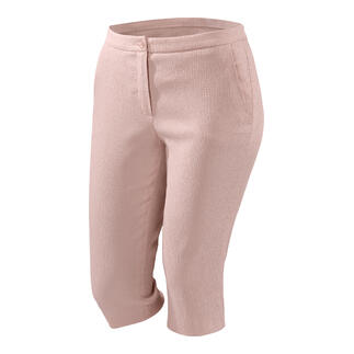Vorderansicht einer hellen Seersucker-Caprihose.
