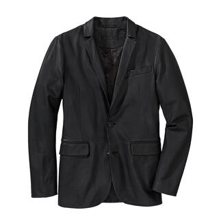 Schwarzer OCONI Lammnappa-Blazer auf Hanger