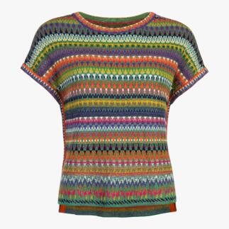 IVKO Jacquard-Boxy-Strickshirt in bunten Streifen.