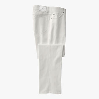 Offwhite T400®-Jeans in einer aufrechten Position.