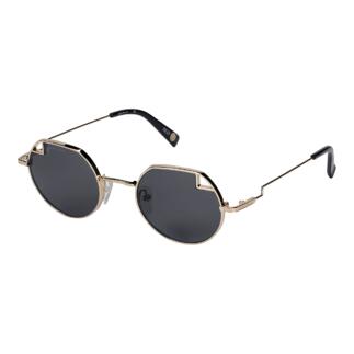 Stilvolle John Lennon Damen-Sonnenbrille mit goldenen Rahmen und dunklen Gläsern
