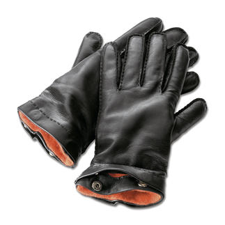 Der Luxus-Handschuh für Winter und Sommer. Aus feinstem Lammnappa und mit ausknöpfbarem Kaschmir-Innenfutter. Von Merola/Neapel.
