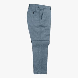 Seitenansicht der hellblauen Hose von Carl Gross Sommer-Anzug.