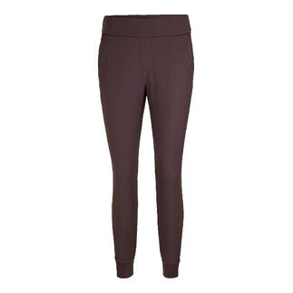 Bordeauxfarbene Jogger-Pants mit elastischem Bund und schmalem Schnitt.