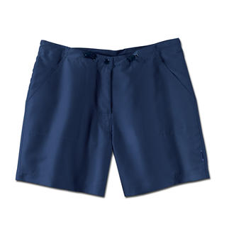Dunkelblaue Shorts mit elastischem Bund und praktischen Taschen