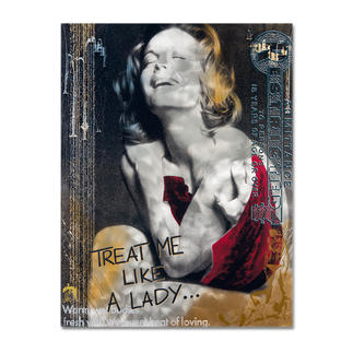 Devin Miles – Like a Lady Devin Miles: Der Shootingstar der deutschen „Modern Pop-Art“.
Unikatserie aus Malerei, Siebdruck und Airbrush auf gebürstetem Aluminium. 100 % Handarbeit. Maße: 100 x 130 cm