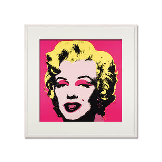 Andy Warhol – Marilyn pink Sunday B. Morning Siebdruck auf 1,52 mm starkem Museumskarton. Maße: gerahmt 112 x 112 cm