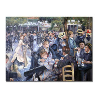 Zhong Lirong malt Renoir – Bal du Moulin de la Galette Renoirs „Bal du Moulin de la Galette“: Die perfekte Kunstkopie – 100 % von Hand in Öl gemalt. Maße: 175 x 131 cm