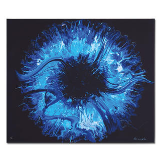 Yelizavyeta – Blue Space Erste Edition der Künstlerin Yelizavyeta – von Hand übermalt. Faszinierende Dreidimensionalität. 40 Exemplare. Exklusiv bei Pro-Idee. Maße:  120 x 100 cm