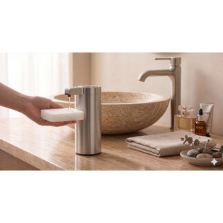 Design-Seifenspender mit Sensor attraktive für Waschbecken in modernem Stil