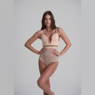 Bye Bra Spitzen-Shape-Slip beige, frontal abgebildet.