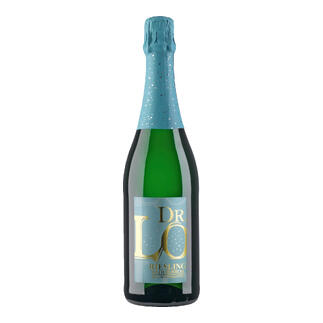 Flasche Dr. Lo Riesling mit Blubberalkoholfrei.