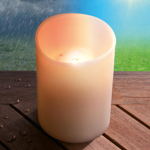 Weder die Sommersonne noch starker Regen können dem UV- und frostbeständigen, tropfwassergeschützten (nach IPX4) Kunststoff schaden. Weder die Sommersonne noch starker Regen können dem UV- und frostbeständigen, tropfwassergeschützten (nach IPX4) Kunststoff schaden.