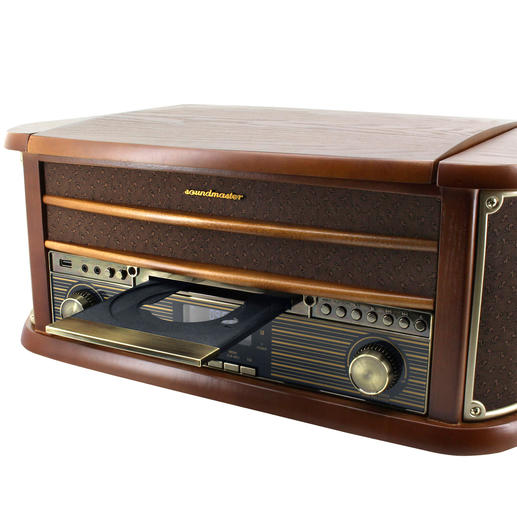 Soundmaster Nostalgie Stereo Musikcenter mit Bluetooth ...